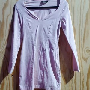 Light pink backless mini dress